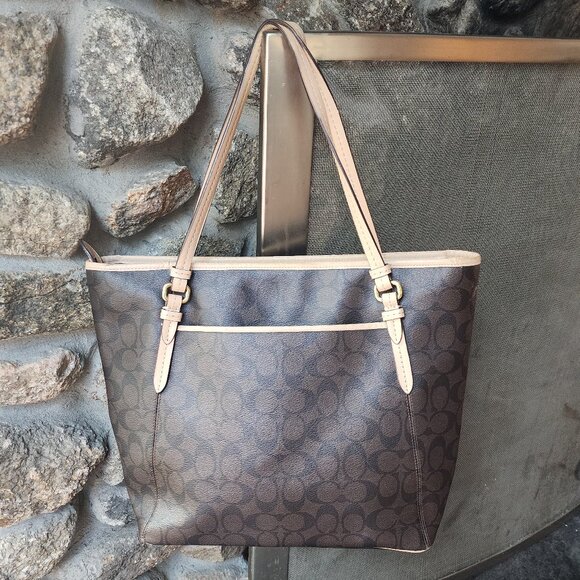 COACH K1321-F28365 Peyton Signature Zip Top Tote Bag - Picture 9 of 15